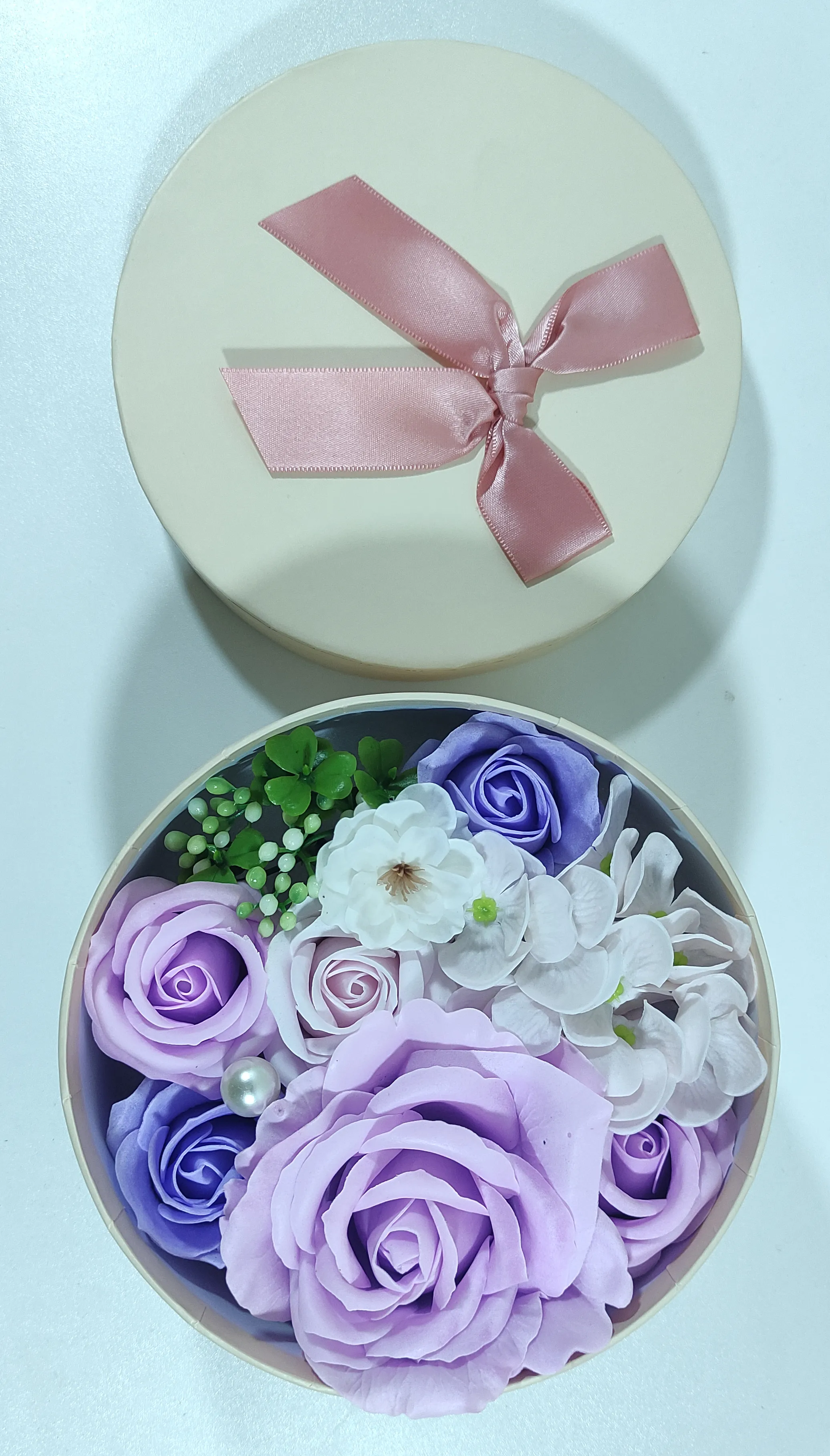 Valentine Special Multi Colored Soap Flower Gift Box
